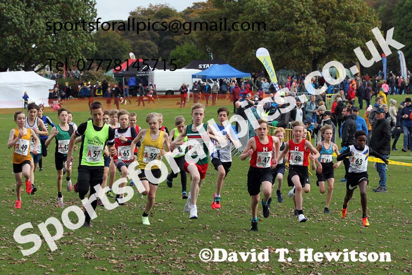 Boys under-13s Northern Cross Country Relays, Graves Park, Sheffield. Photo: David T. Hewitson/Sports for All Pics
